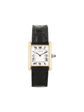 Cartier Tank Louis 27mm - unisex - Gold/Leather - One Size - Black