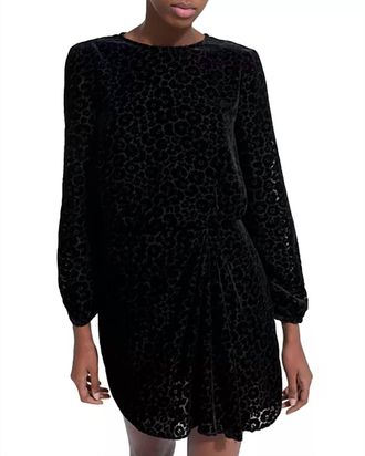 The Kooples Velvet Burnout Dress In Bla01