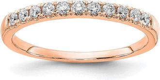 Diamond2Deal 14k Gold Lab Grown Diamond Wedding Band Ring 1/4Ct Clarity- VS Color- G-H