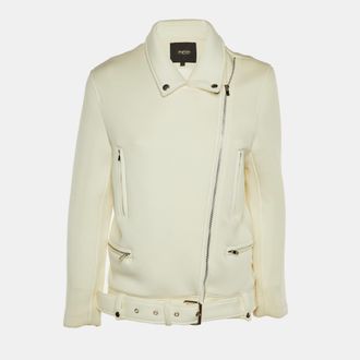 Maje Ivory Cady Biker Jacket