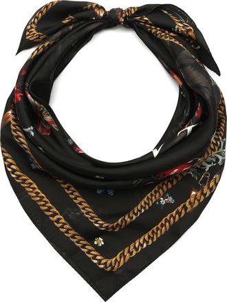 AllSaints Ania Large Square Scarf in Black at Nordstrom