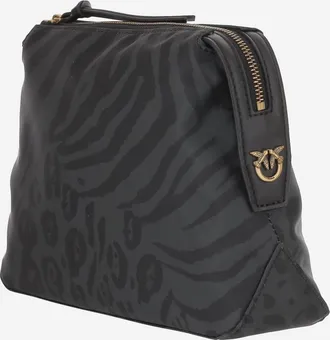 Pinko Womens Toiletry Bag Animal Print Nylon Accessory