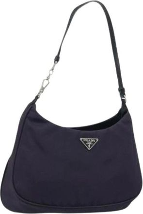 Prada Pre-owned Shoulder Bags, female, Purple, Size: ONE SIZE Pre-owned Accessory Pouch
