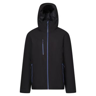 Regatta Mens Navigate Insulated Waterproof Jacket (Black/New Royal) - Size 3XL