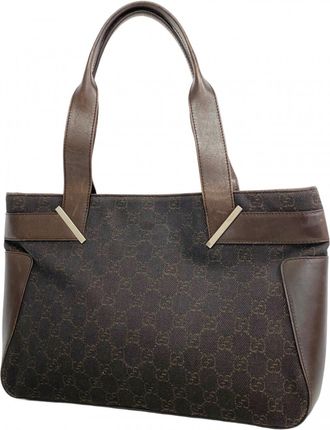 Gucci Brown Denim Tote Bag (Pre-Owned)