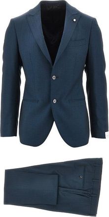 Lubiam Herringbone light wool tailored suit Man 48