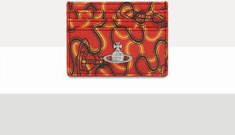 Vivienne Westwood Flat Card Holder Buccia Darancia Poppy-red-wiggle One Size Women