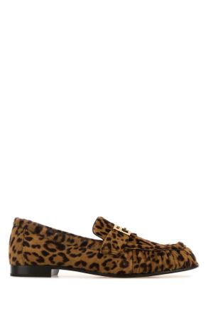 Fendi Womens Printed Calf Hair Baguette Loafers - Tan Leather - Size EU 40