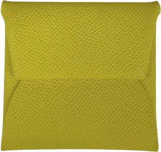 Herm&egrave;s Bastia Soufre Yellow Epsom Leather Coin Purse/Coin Case (Pre-Owned)