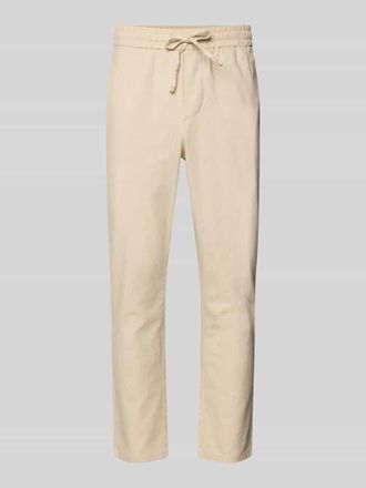 Only & Sons Tapered Leinenhose aus Baumwoll-Leinen-Mix Modell LINUS in Kitt, Gr&ouml;&szlig;e XXL