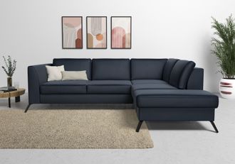 Sit&more Ecksofa »Olsen L-Form« inklusive Sitztiefenverstellung, wahlweise mit Bettfunktion, 15cm hoch