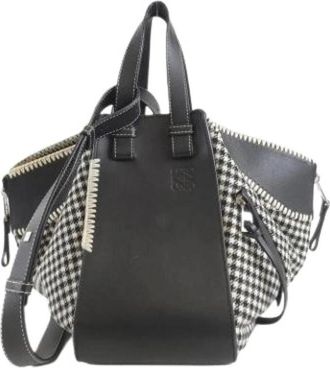 Loewe Pre-owned Wollen en Kalfsleren Schoudertas - Dames - Vintage Handtas - Veelkleurig - ONE Size - Wol - Vintage