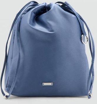 Mango Pouch satinato cord&oacute;n blu - Donna - Taglia unica - MANGO