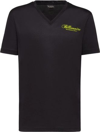 Billionaire Boys Club T-shirt V-Neck SS Crest - Heren - T-shirts - Zwart - XS - Katoen - Tops