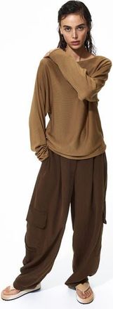 H&M Boat-neck Jumper in Dark Beige at Nordstrom, Size Xx-Large