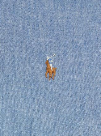 Polo Ralph Lauren Mens Long Sleeve Shirt Light Blue Cotton