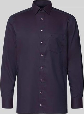 Olymp Regular Fit Businesshemd aus Baumwolle mit Kentkragen in Aubergine, Gr&ouml;&szlig;e 39