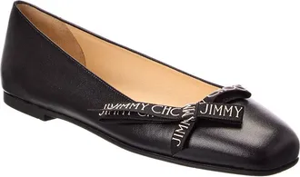 Jimmy Choo London Dover Leather Ballerina Flat