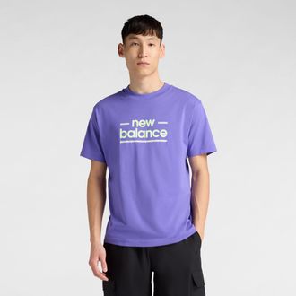 New Balance T-Shirt NEW BALANCE MENS LIFESTYLE T-SHIRT, Herren, Gr. XXL, electric lila, Obermaterial: 100% Baumwolle, Shirts T-Shirt, f&uuml;r Erwachsene, sportlicher 