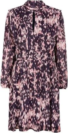 Dante6 Kleedjes, Dames, Veelkleurig, S, Chiffon, Geprinte Korte Jurk