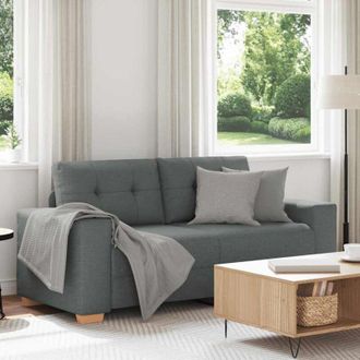 vidaXL Sof&aacute; Loveseat Gris Oscuro 140 Cm De Tela Vidaxl