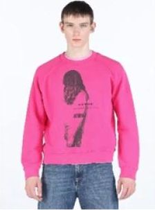 N&deg;21 Hoodies & sweatvesten, Heren, Roze, S, Katoen, Crewneck Sweatshirt