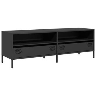 Berkfield Home TV Cabinet Black 135x39x43.5 cm Cold-rolled Steel