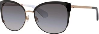 Kate Spade New York Black/Grey Shaded Zonnebrillen Genice/S - Dames - Zonnebrillen - Zwart - 57 MM - Accessoires