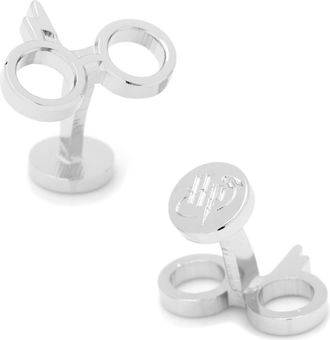 Cufflinks Inc. Harry Potter Glasses Cuff Links in Silver at Nordstrom