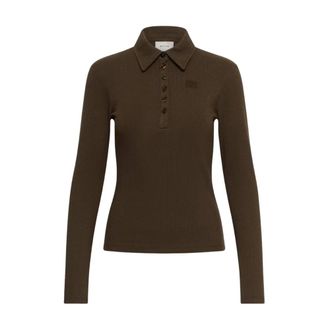 Gestuz GZdrew Poloshirt - Dames - Tops - Bruin - Maat: L Katoen