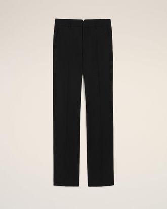 Ami Black Wool Straight Trousers Black - 36 - for Men