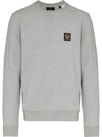 Belstaff logo patch cotton sweatshirt - men - Cotton - XXXL - Grey