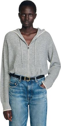 Sandro Hooded cardigan in Grey at Nordstrom, Size Small