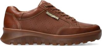 Mephisto Bruine vetersneaker - trendy en comfortabel - Heren - Sneakers - Bruin - 42 1/2 EU - Schoenen
