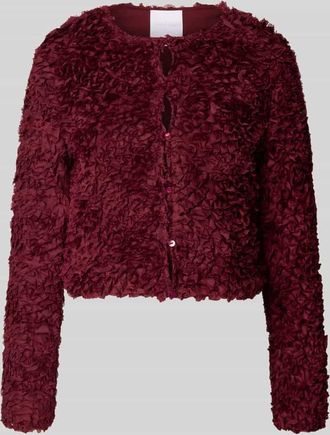 Rich & Royal Regular Fit Blazer mit Knopfleiste in Bordeaux, Größe XL