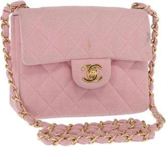 Chanel Pre-owned Cross Body Bags, female, Pink, Size: ONE SIZE Pre-owned Vintage Cross Body Bag