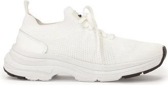 Kazar Luchtige witte stoffen sneakers - Dames - Sneakers - Wit - 38 EU - Leer - Schoenen