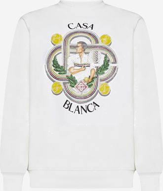 Casablanca Cotton Sweatshirt With Logo Print