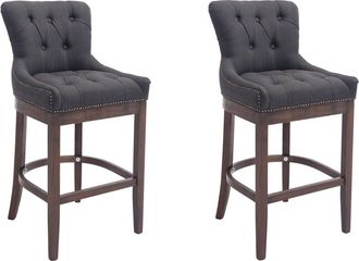 Clp Clp - Set 2x Taburetes Lakewood En Tela Gris Oscuro Antiguo
