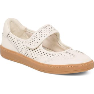 Dolce Vita Nanet Mary Jane Flat in White Perforated Leather at Nordstrom, Size 11