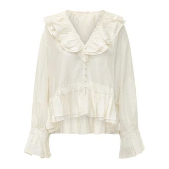 Ganni Mujer, Blusas y Camisas, Blanco, Talla: XS