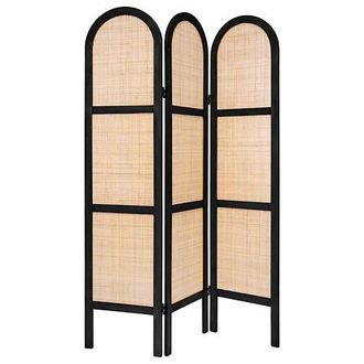 Atmosphera Paravento In Canne Sana Nero 120x170cm Atmosphera Cr&eacute;ateur DInt&eacute;rieur