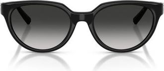 Tiffany & Co. 55mm Gradient Cat Eye Sunglasses in Black/grey Gradient at Nordstrom