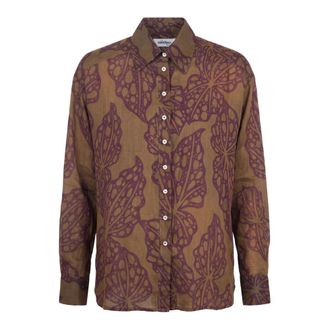 ottod'Ame Shirts, female, Multicolor, Size: XS Semi-transparent Shirt with Classic Collar