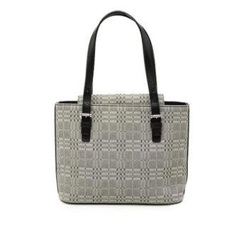 Burberry Pre-owned Canvas Tote Bag - Dames - Vintage Handtas - Grijs - ONE Size - Leer - Vintage