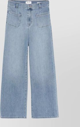 Frame Denim wide leg cotton jeans pockets