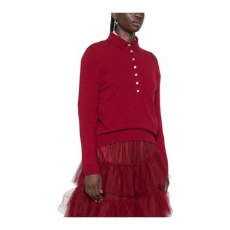 Be You Maglia Polo in Cashmere - - Knitwear - Donna - Rosso - S
