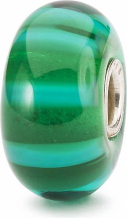 Trollbeads Womens Stripe Glass Bead Charm In Green