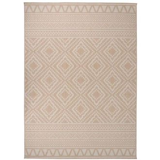 vidaXL Alfombra de exterior de tejido plano rayas marrones 200x280 cm Vidaxl