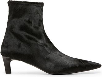 Marsèll Aculeo pointed-toe boots - women - Calf Hair/Leather/Leather - 39.5 - Black